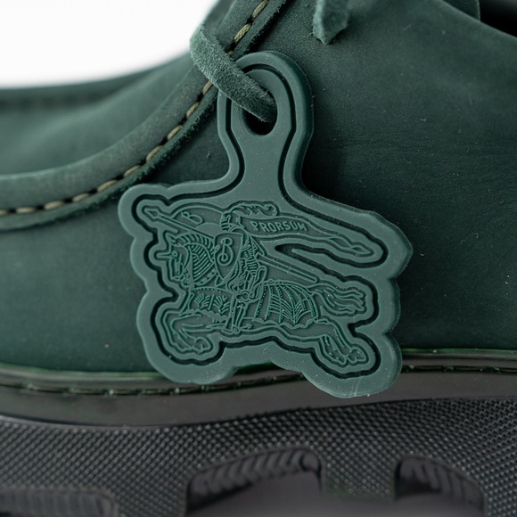 size 39.5 / 9.5us Burberry Creeper Lace Up Vine Green Boots - Picture 9 of 14